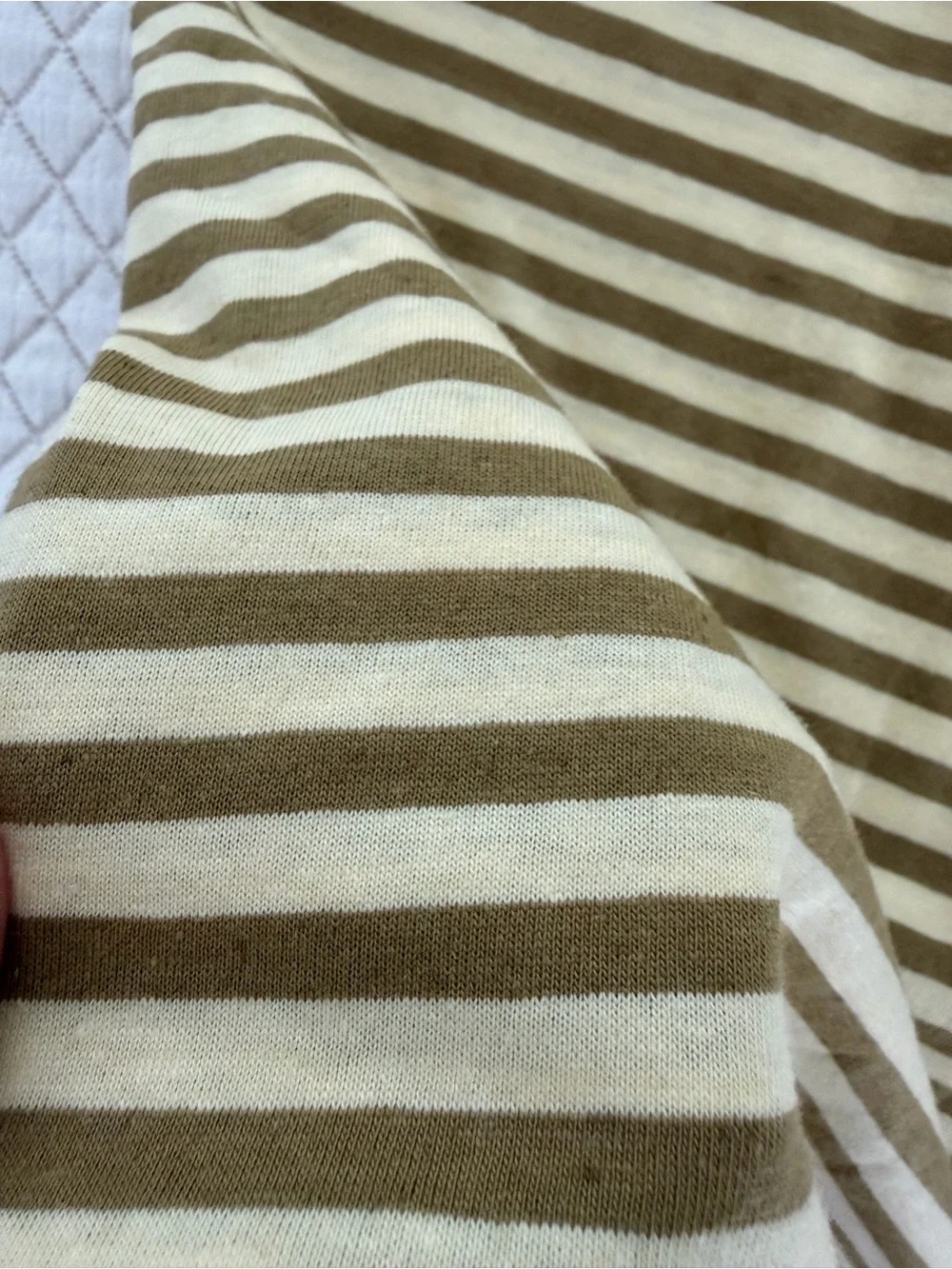 Striped cotton and linen pants Zara
